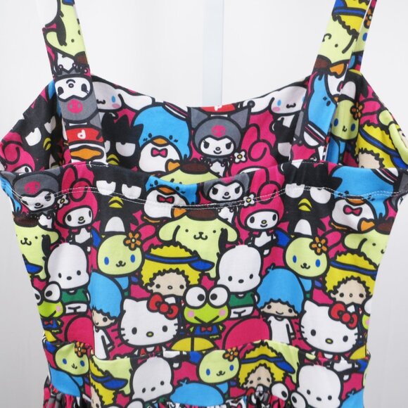 RARE Japan LA for Sanrio Fit and Flare Skater Dress, All Over Pattern Size M - Picture 4 of 9